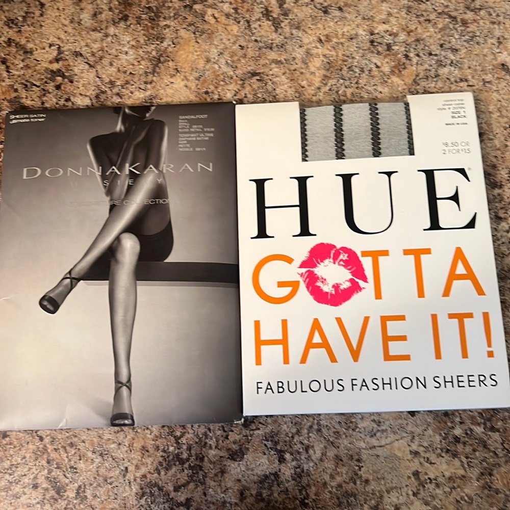 Donna Karen and Hue hosiery